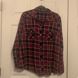 Torrid plaid camp shirt size 2